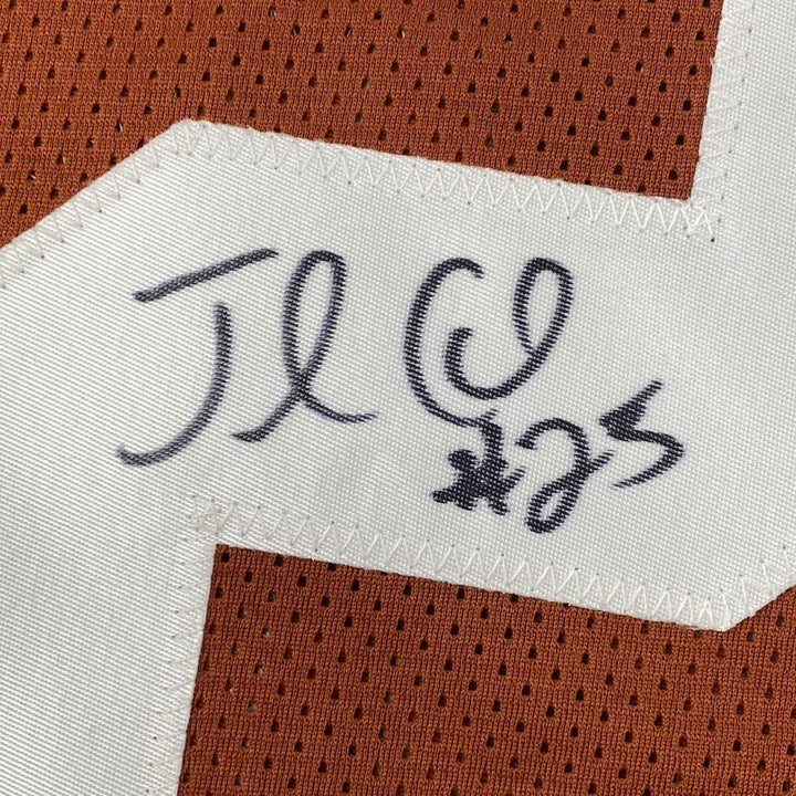 Autographed/Signed JAMAAL CHARLES Texas Orange College Football Jersey JSA COA