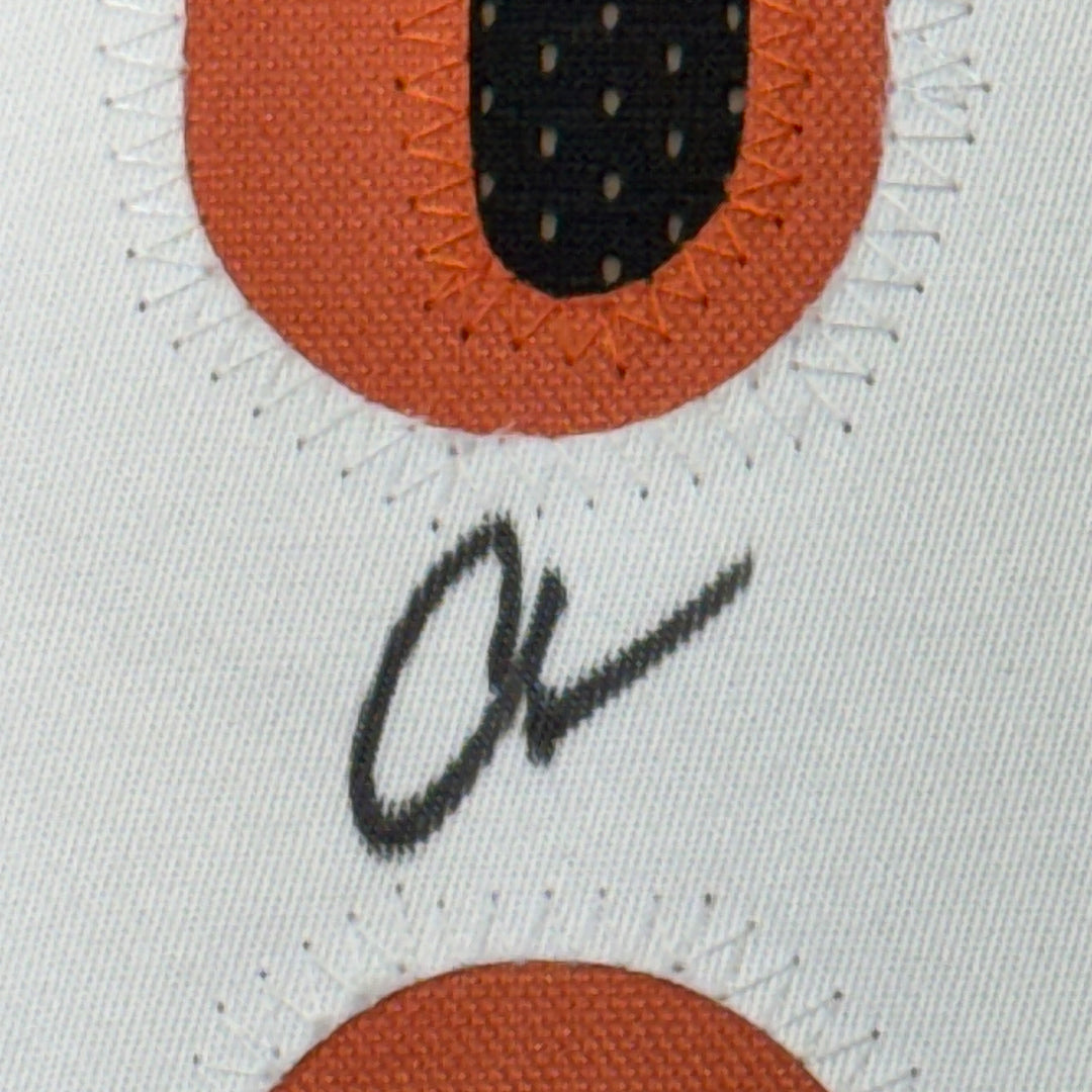 FRAMED Autographed/Signed CHAD JOHNSON 33x42 Cincinnati Black Jersey JSA COA