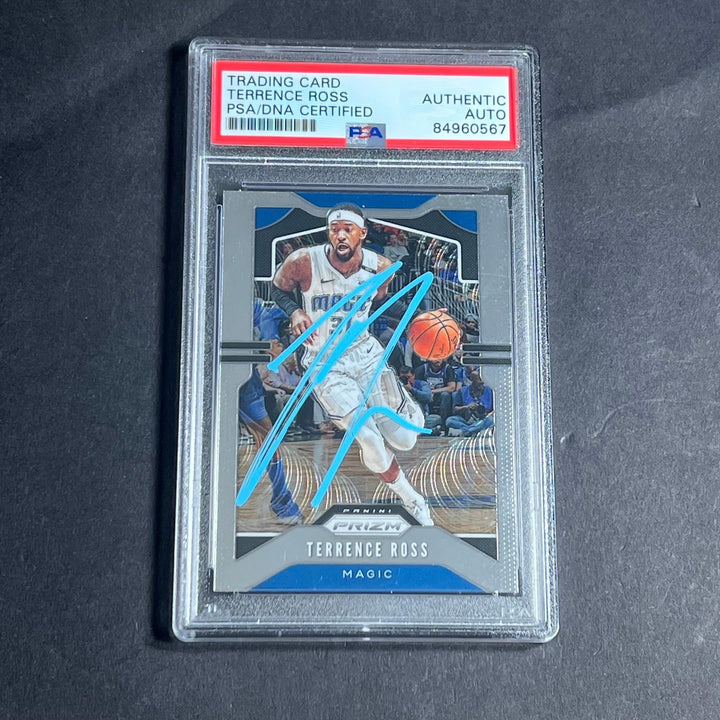 2019-20 Panini Prizm #44 Terrence Ross Signed Card AUTO PSA Slabbed Magic