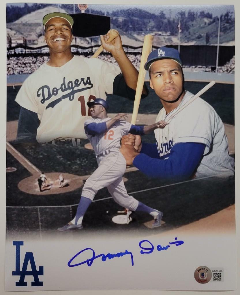 Tommy Davis signed 8x10 Photo Los Angeles Dodgers Autograph ~Beckett BAS Witness