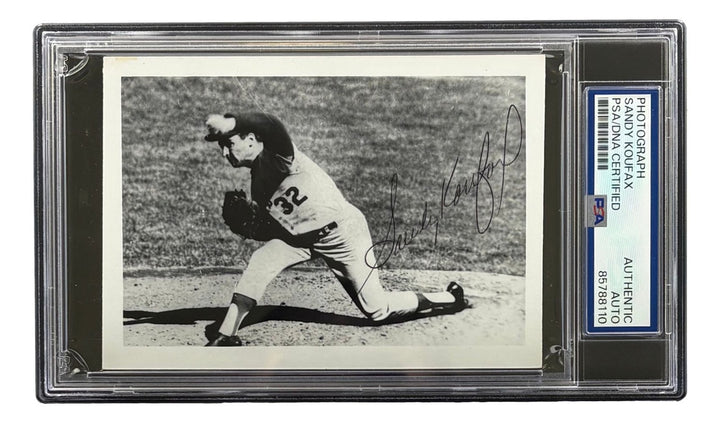 Sandy Koufax Signed 4x6 Brooklyn Dodgers Photo PSA/DNA 85788110