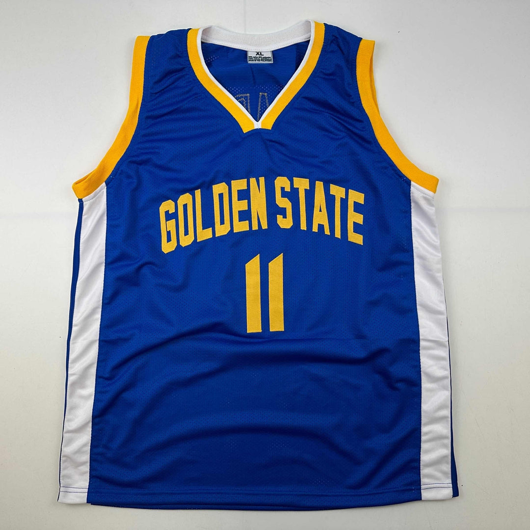 Facsimile Autographed Klay Thompson Golden State Blue Reprint Auto Jersey XL