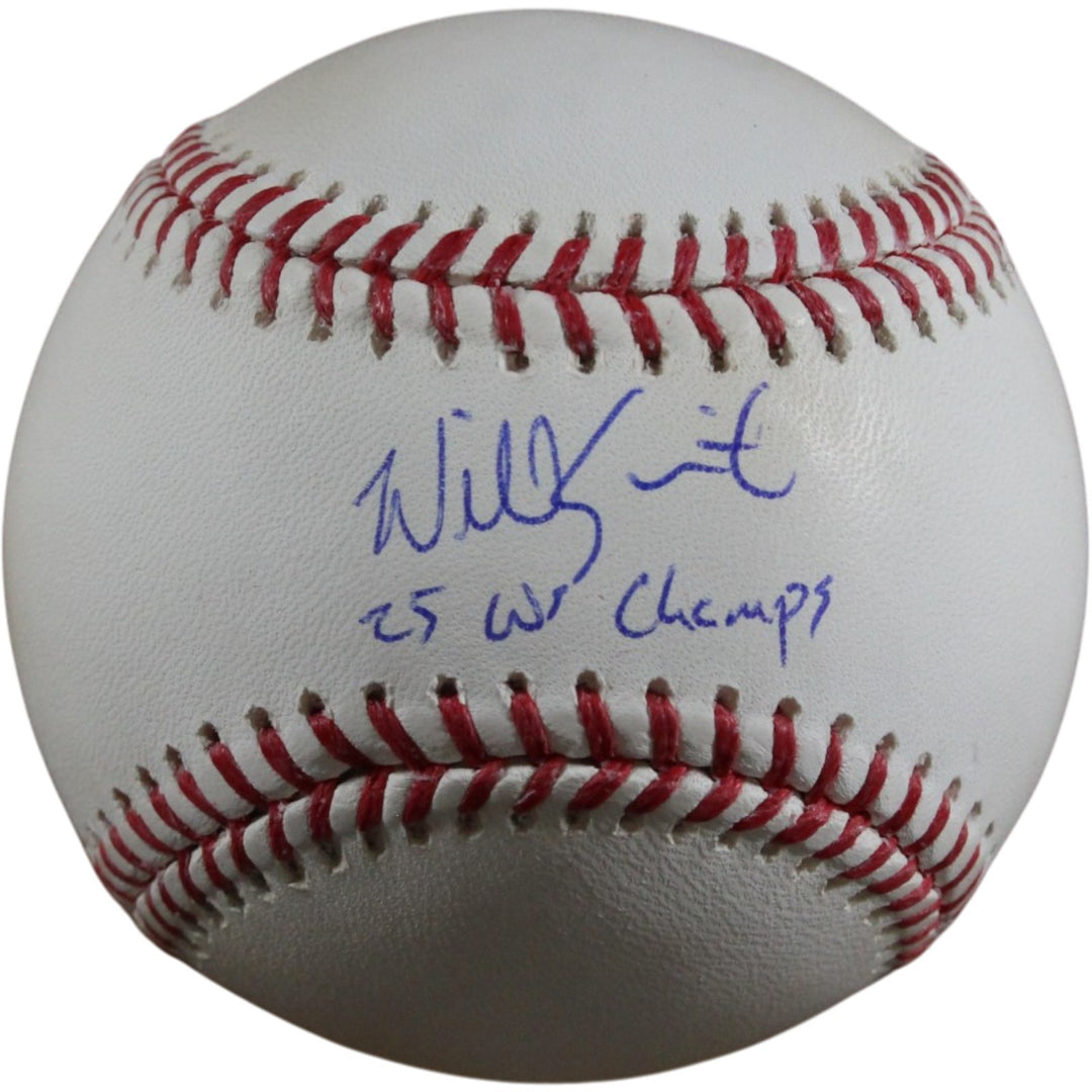 Will Smith Autographed Los Angeles Dodgers OML Baseball 25 WS Champs MLB 56565