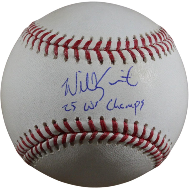 Will Smith Autographed Los Angeles Dodgers OML Baseball 25 WS Champs MLB 56565