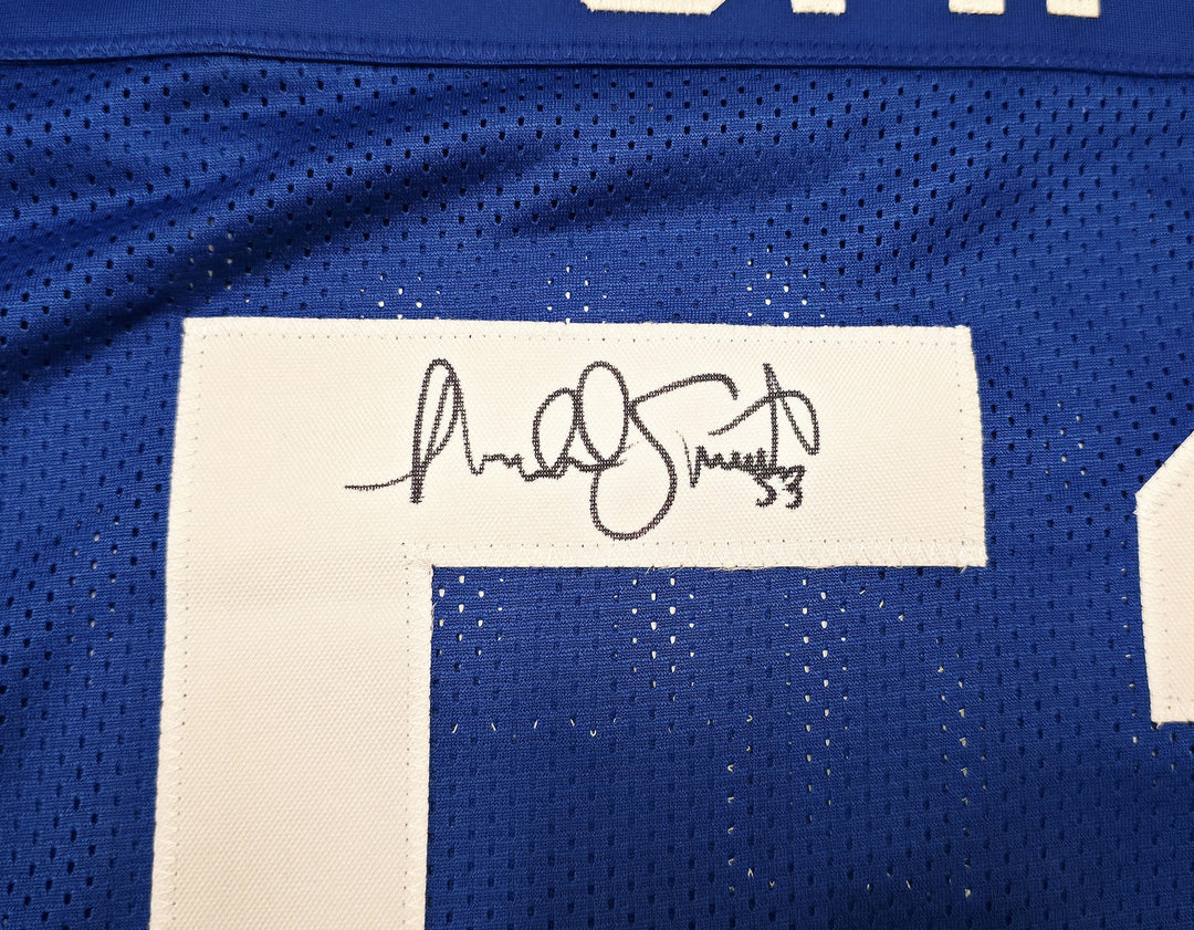 Seahawks Malcolm Smith Signed Blue Jersey "SB LXVIII MVP" Beckett Witness