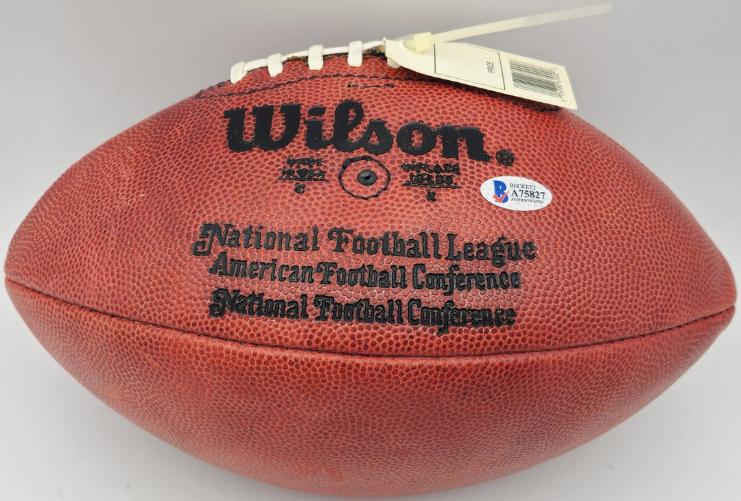 Johnny Unitas Signed Official NFL Leather Football Colts Beckett #A75827