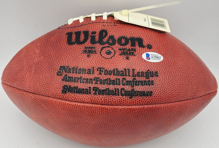 Johnny Unitas Signed Official NFL Leather Football Colts Beckett #A75827