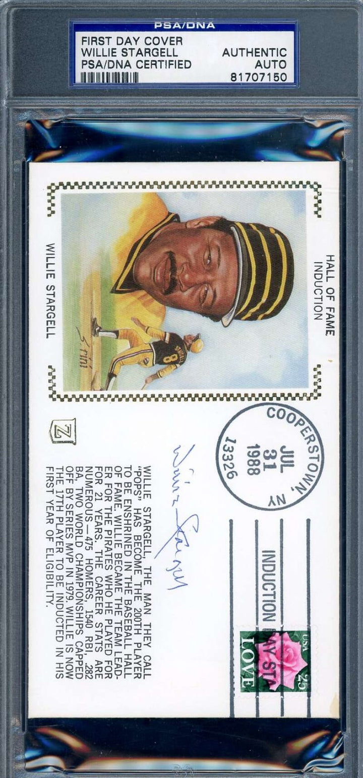 Willie Stargell PSA DNA Coa Signed 1988 First Day Cover Cache FDC Autograph