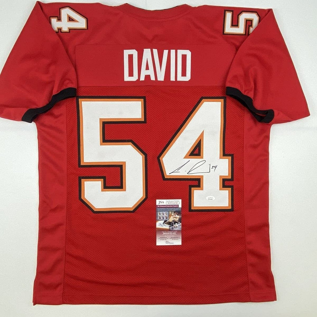 Autographed/Signed Lavonte David Tampa Bay Red Football Jersey JSA COA