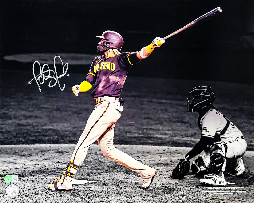 Fernando Tatis Jr. Signed 16x20 Photo Padres Spotlight In Silver Beckett