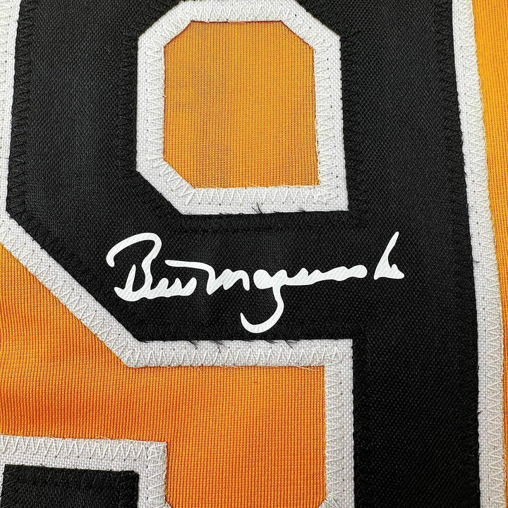 Framed Facsimile Autographed Bill Mazeroski 33x42 Yellow Reprint Auto Jersey