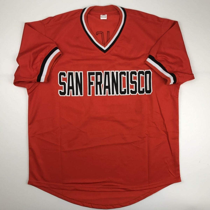 Autographed/Signed Juan Marichal San Francisco Orange Jersey JSA COA