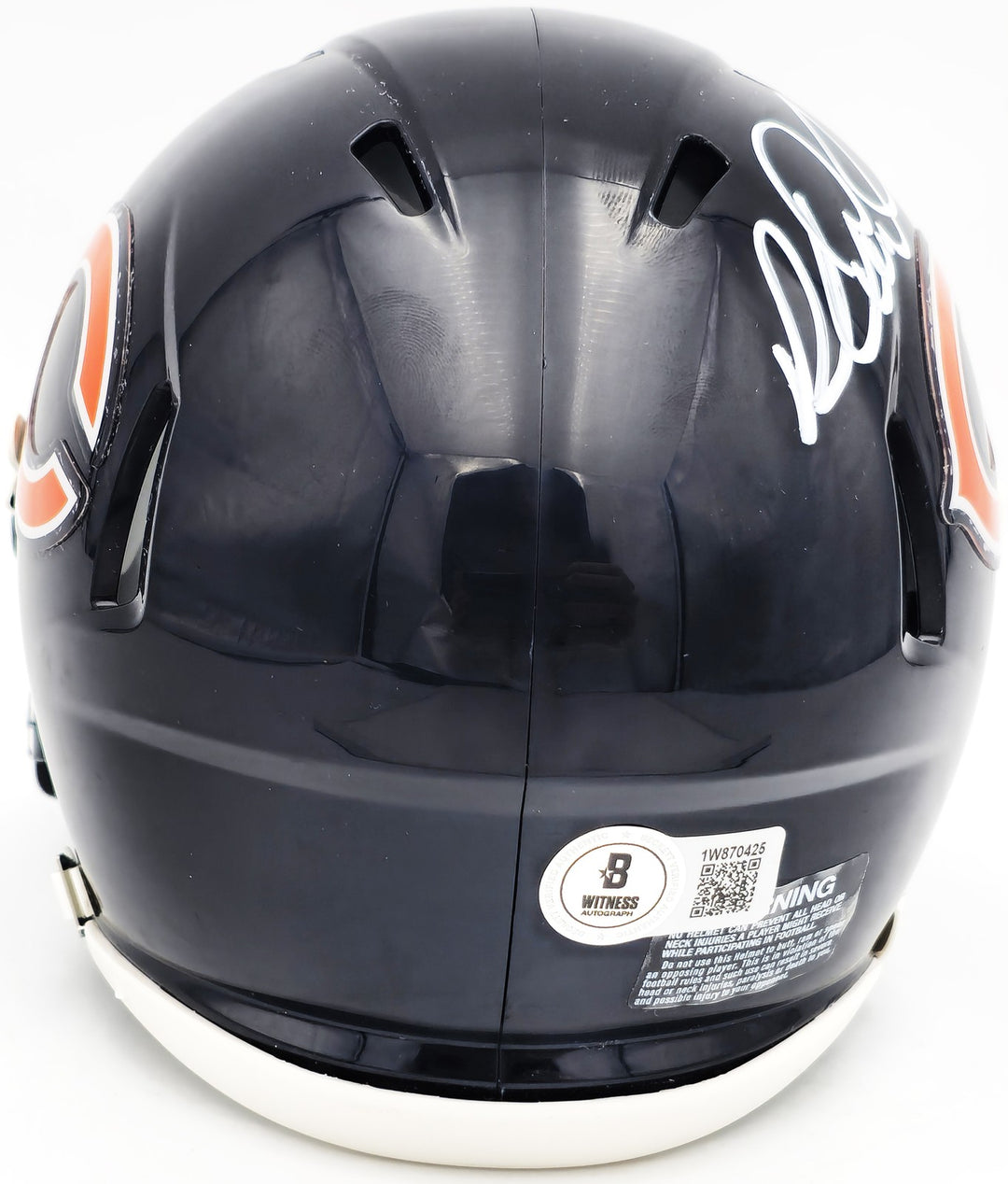 Richard Dent Signed Chicago Bears Blue Speed Mini Helmet "MVP XX" Beckett Wit