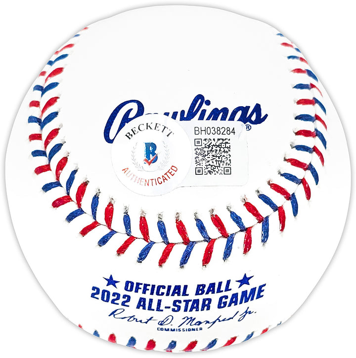 Julio Rodriguez Signed 2022 ASG Logo MLB Game Baseball Mariners Beckett BAS