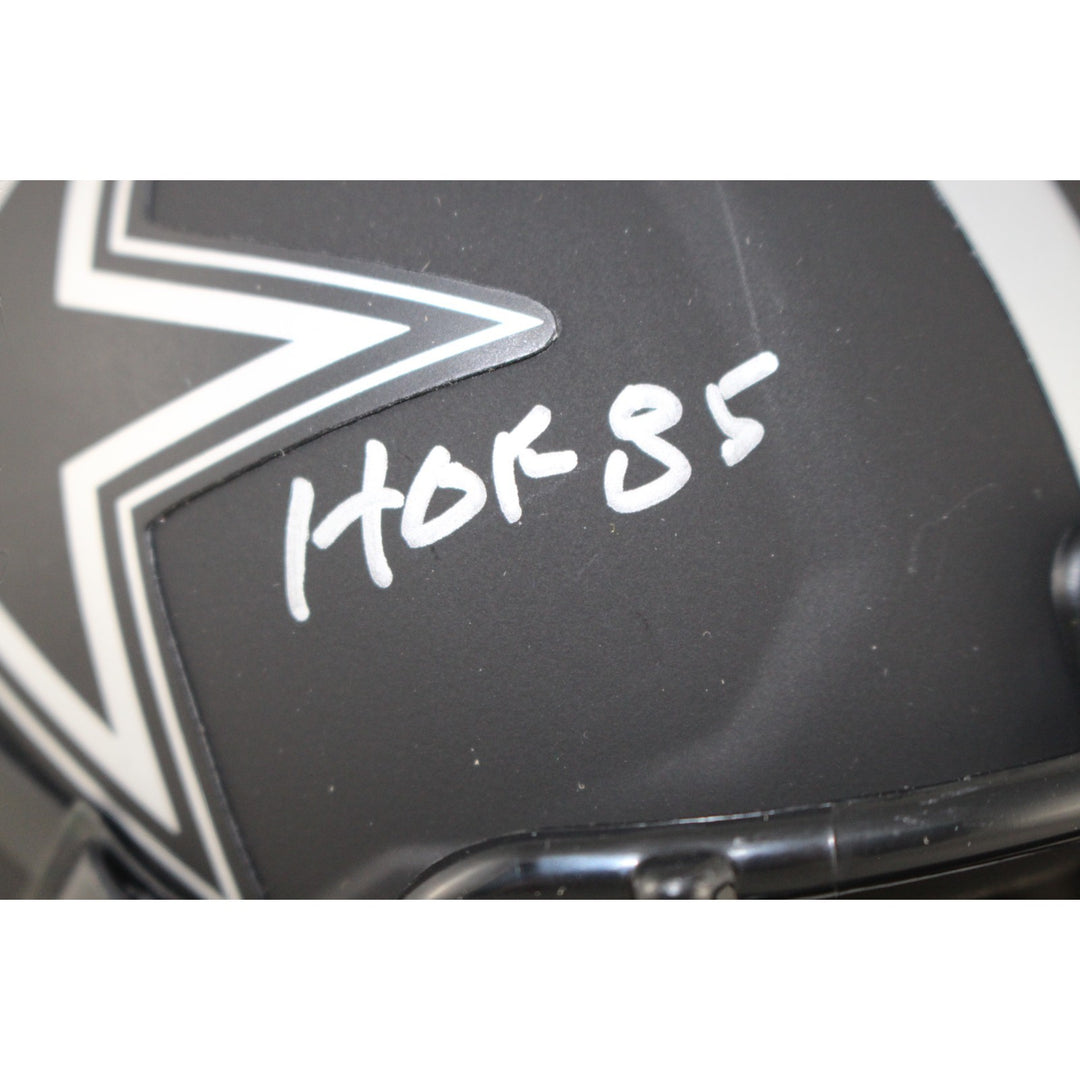 Roger Staubach Autographed Dallas Cowboys Eclipse Mini Helmet HOF Beckett 53675