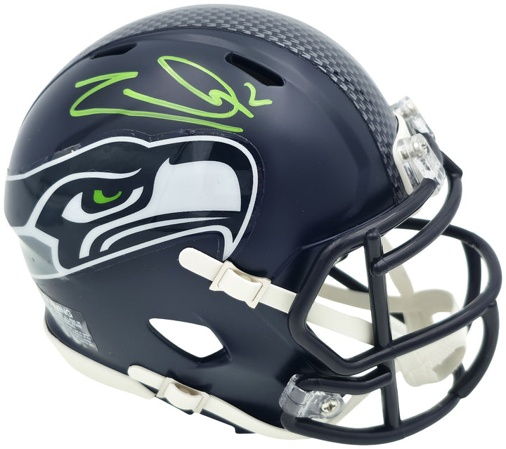 Zach Charbonnet Signed Seattle Seahawks Blue Speed Mini Helmet MCS Holo