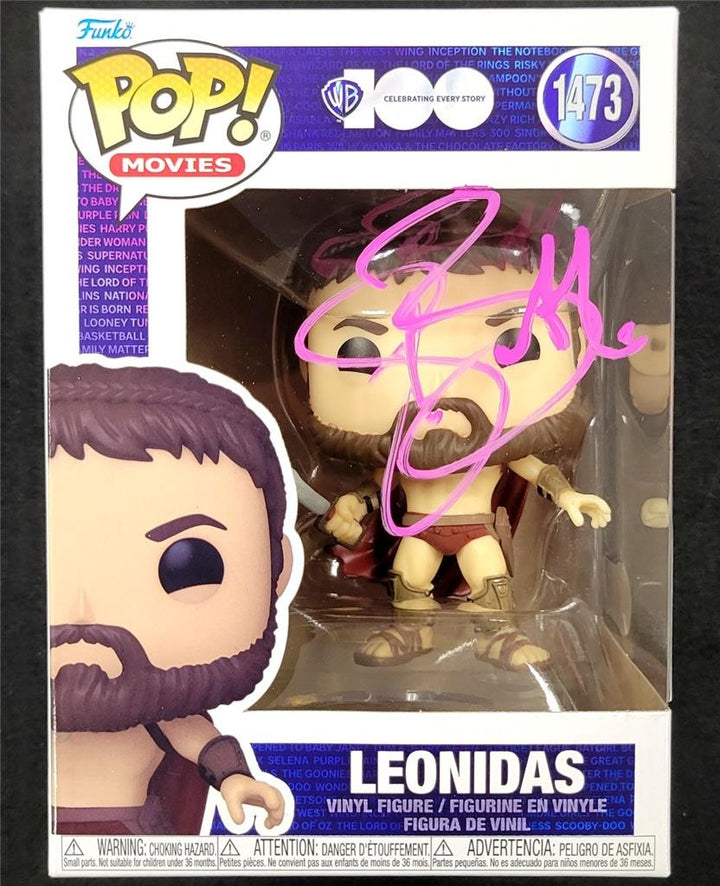 Gerard Butler signed Leonidas 300 Funko Pop! 1473 autograph (B) ~ Beckett BAS