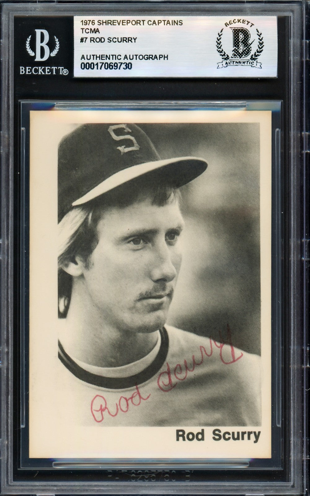 Rod Scurry Signed 1976 TCMA RC 7 Shreveport Captains Beckett #17069730