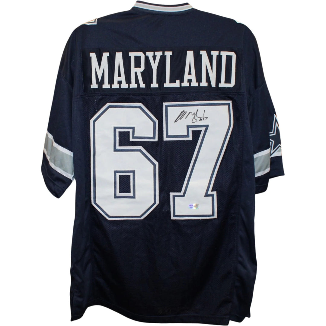 Russell Maryland Signed Pro Style Jersey Blue Size XL Tristar Productions 58756