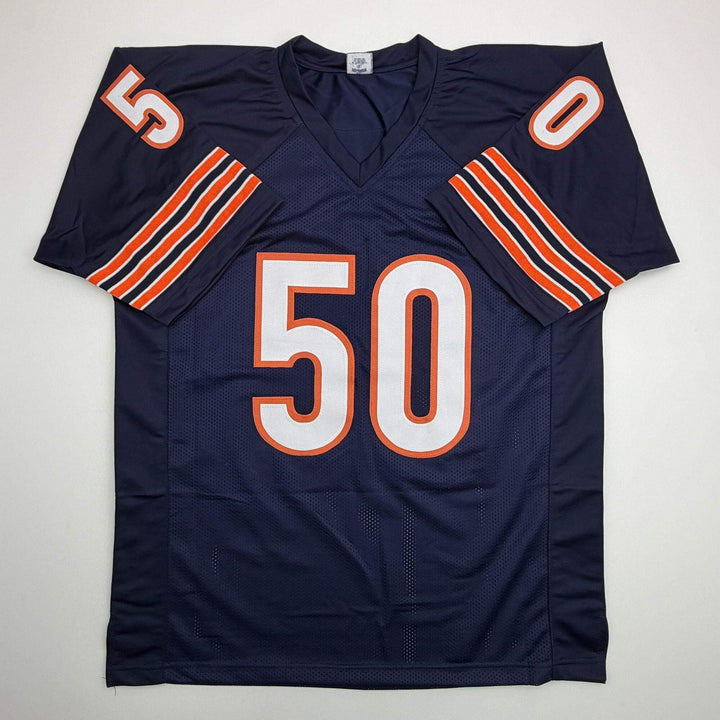 Autographed/Signed MIKE SINGLETARY HOF 98 Chicago Blue Football Jersey JSA COA