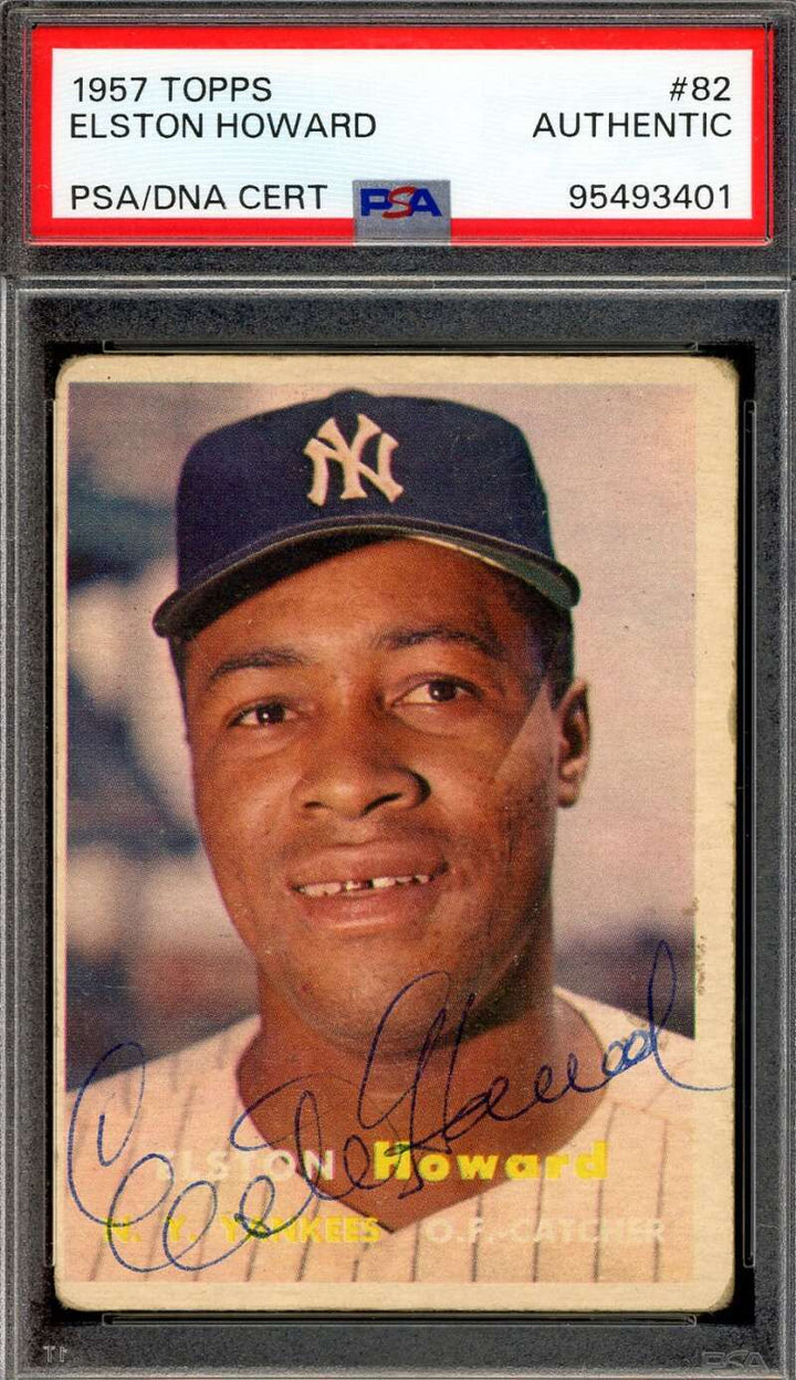 Elston Howard PSA DNA Signed 1957 Topps Autograph