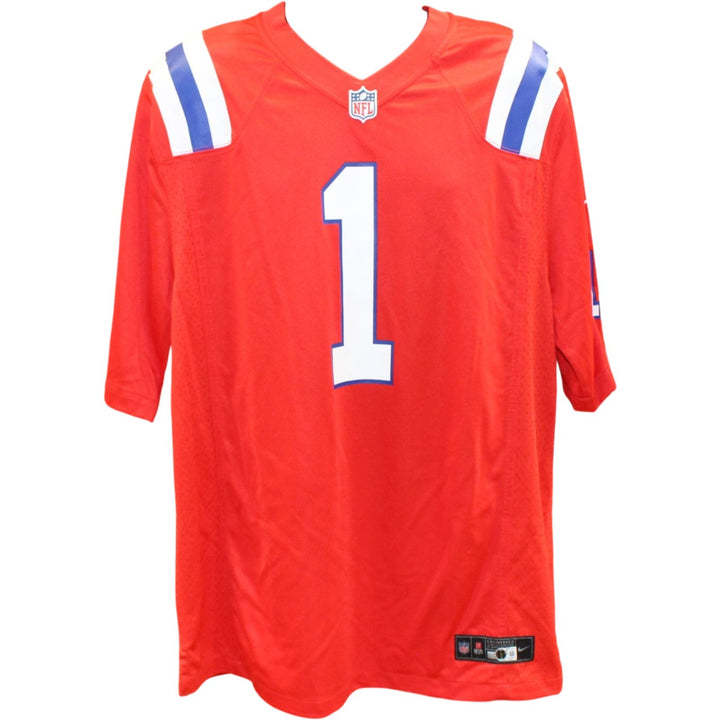 AJ Brown Autographed New England Patriots Nike Size XL Jersey Beckett WIT 57959