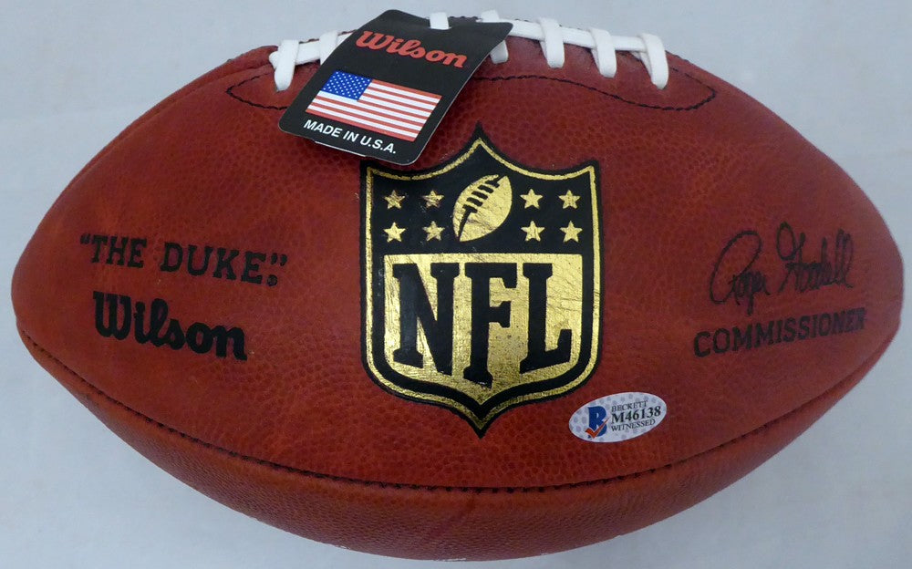 Ezekiel Elliott Signed Official Leather NFL Football Dallas Cowboys Beckett BAS