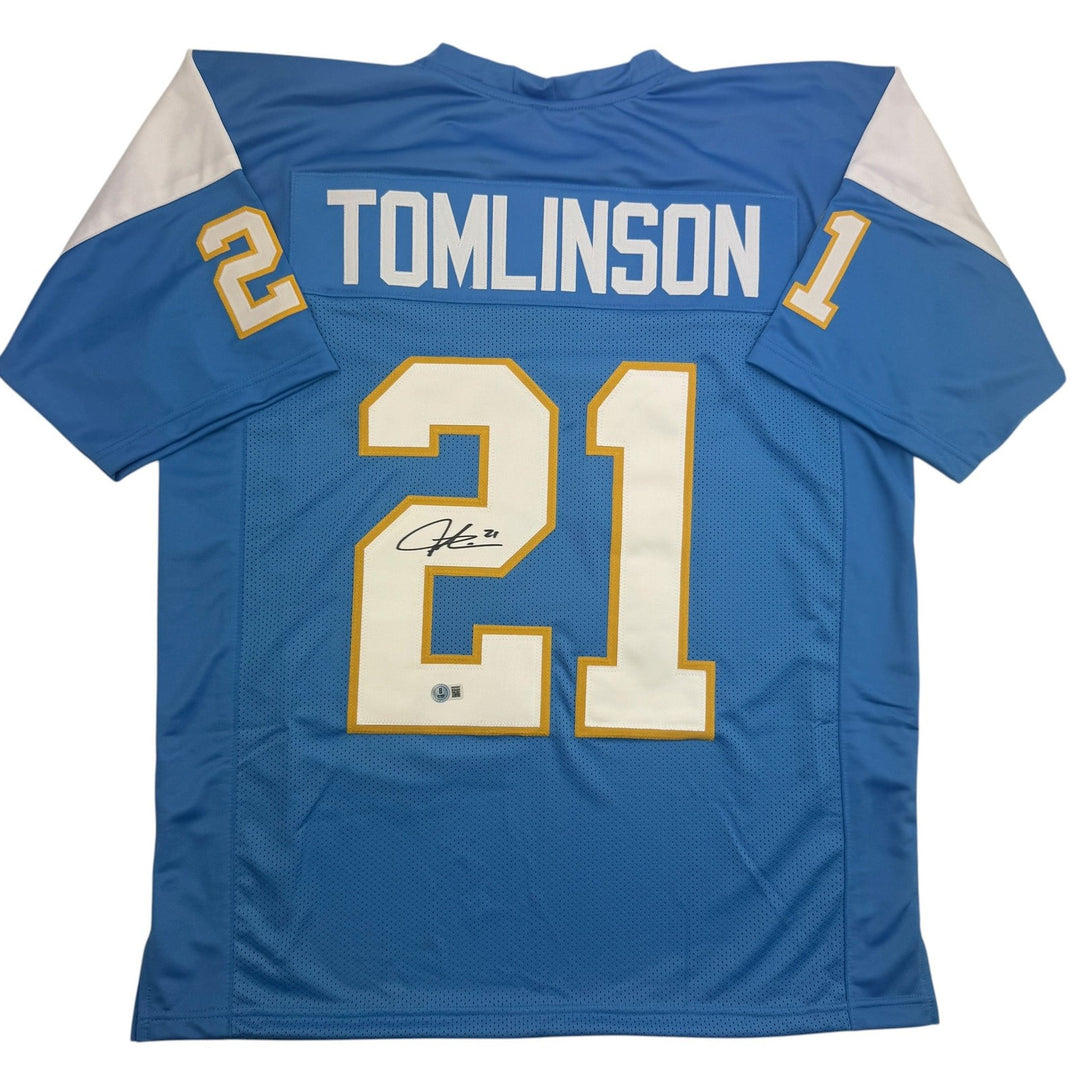 Autographed/Signed LADAINIAN TOMLINSON San Diego Powder Blue Jersey JSA COA Auto