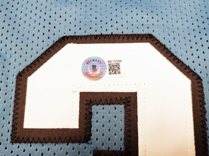 Indiana State Sycamores Larry Bird Autographed Signed Baby Blue Jersey Beckett