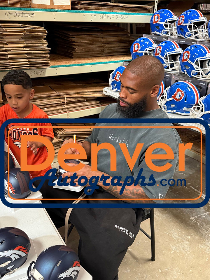 Jonathon Cooper Autographed Denver Broncos Mini Helmet Beckett Witness 52899