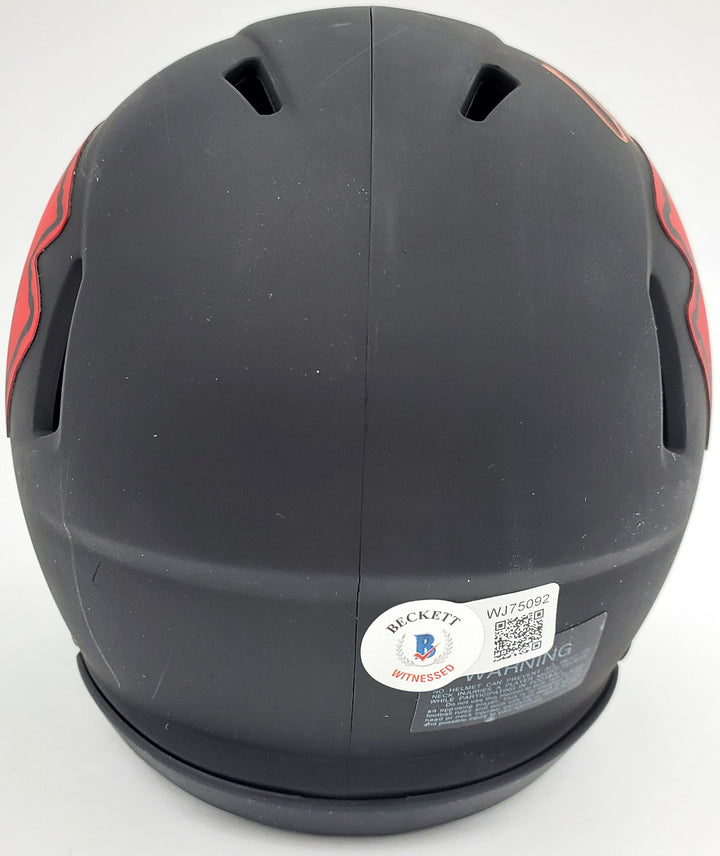 Clyde Edwards-Helaire Signed Chiefs Eclipse Black Speed Mini Helmet Beckett QR