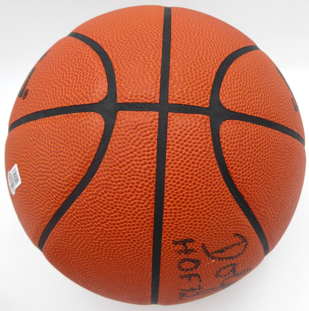 Dolph Schayes Signed NBA Leather Basketball 76ers HOF 72 NBA at 50 Team Beckett