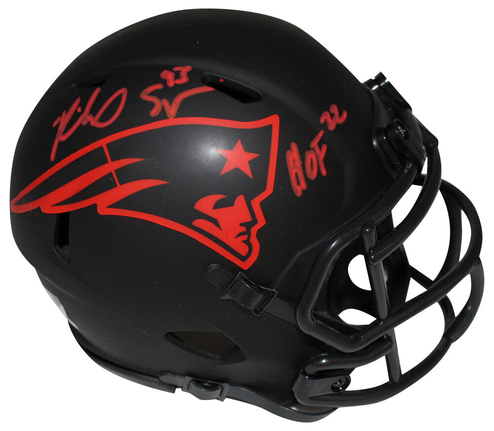 Richard Seymour Signed New England Patriots Eclipse Mini Helmet Beckett 40707