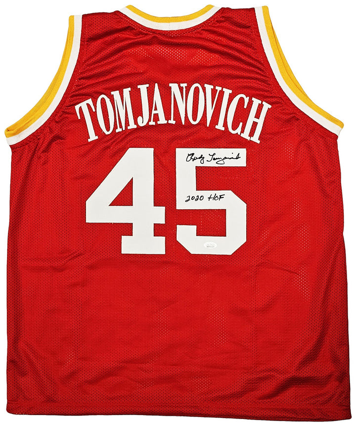 Houston Rockets Rudy Tomjanovich Autographed Signed Red Jersey "2020 HOF" JSA