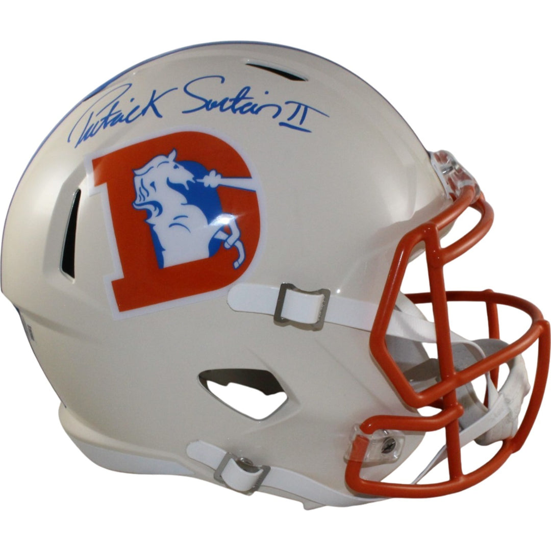 Patrick Surtain Autographed/Signed Denver Broncos F/S Retro Helmet Beckett 56408