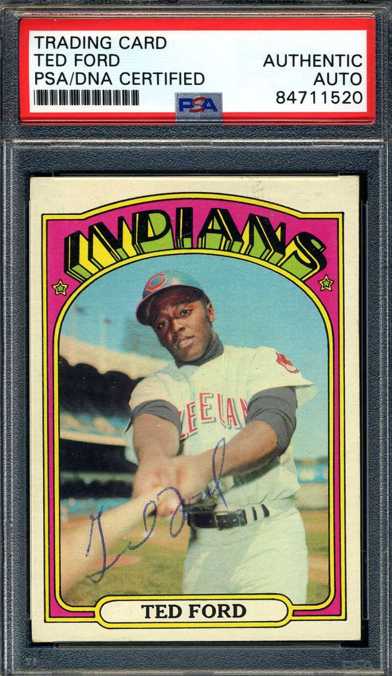 Ted Ford PSA DNA Signed 1972 Topps Autograph