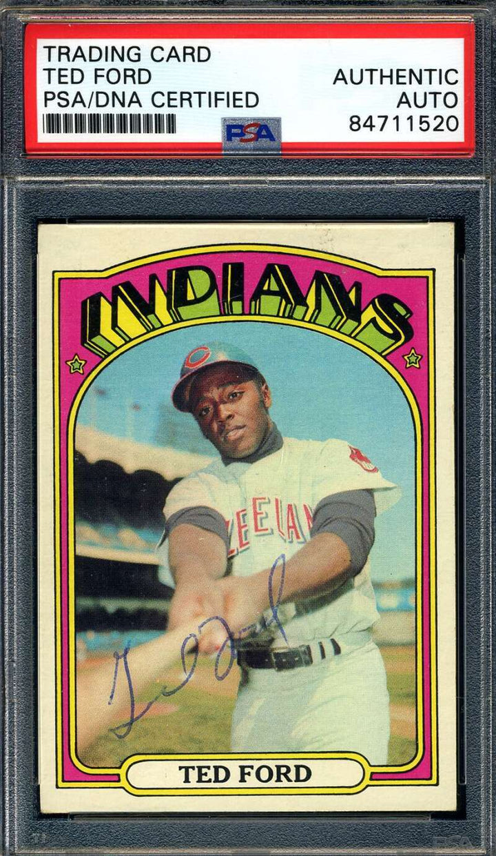 Ted Ford PSA DNA Signed 1972 Topps Autograph