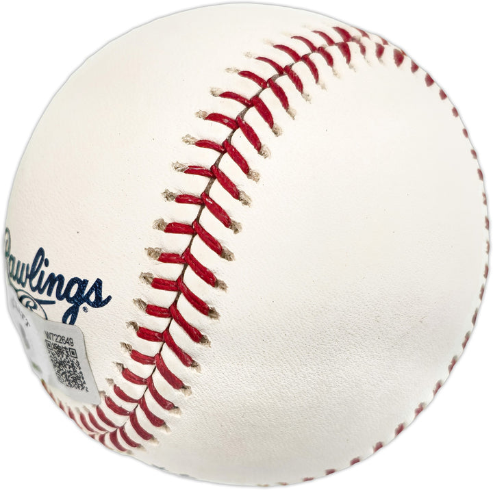 Michael Brantley Signed 2022 WS Logo Baseball Astros 2022 WS Champs Beckett Wit