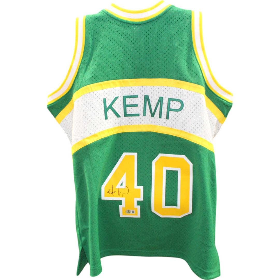 Shawn Kemp Signed Seattle Supersonics Mitchell & Ness sz L Jersey Beckett 49742
