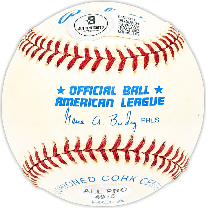 Earl Wilson Autographed AL Baseball Red Sox 6-26-62 No Hitter Beckett QR BM25371