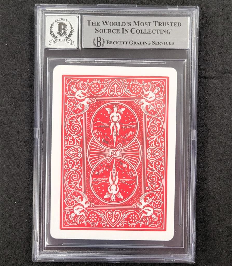 Jesse Eisenberg signed 3 Hearts Playing Card Now You See Me Beckett BAS 10 auto