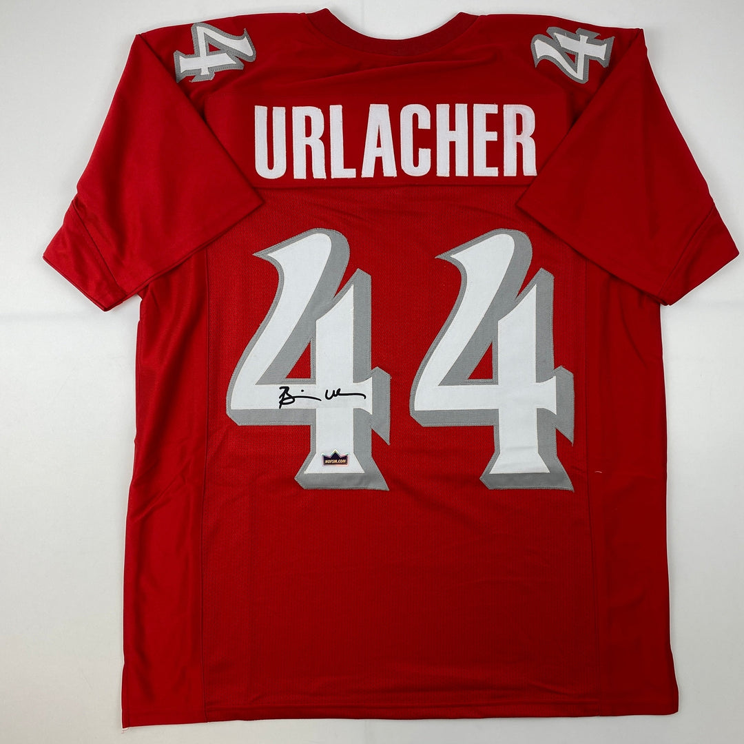Facsimile Autographed Brian Urlacher New Mexico Red Reprint Jersey Size Men's XL
