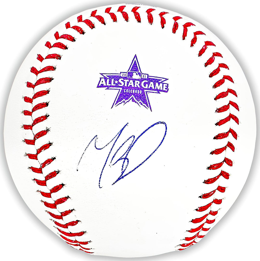 Mookie Betts Auto Official 2021 All Star Game Logo MLB Baseball Dodgers Beckett