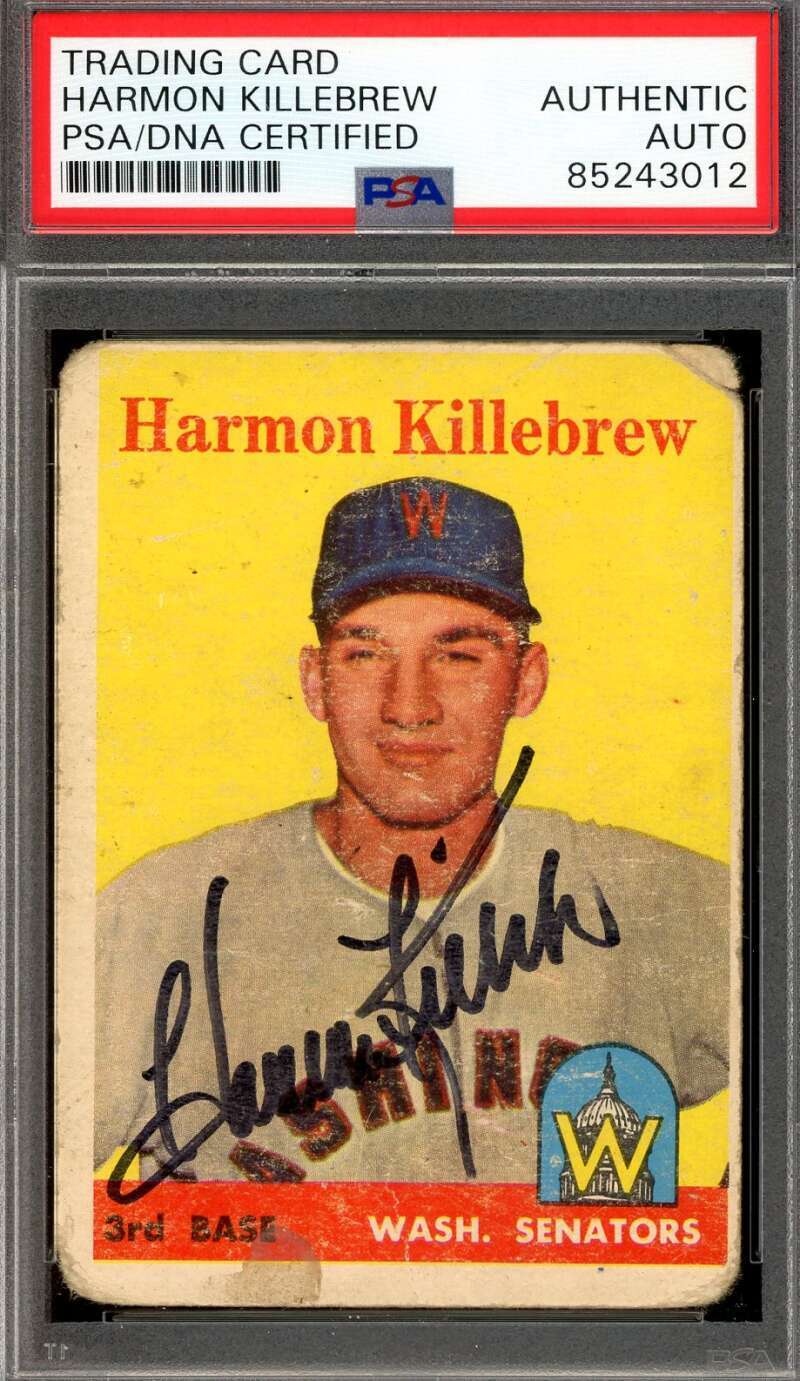 Harmon Killebrew PSA DNA Signed 1958 Topps Autograph