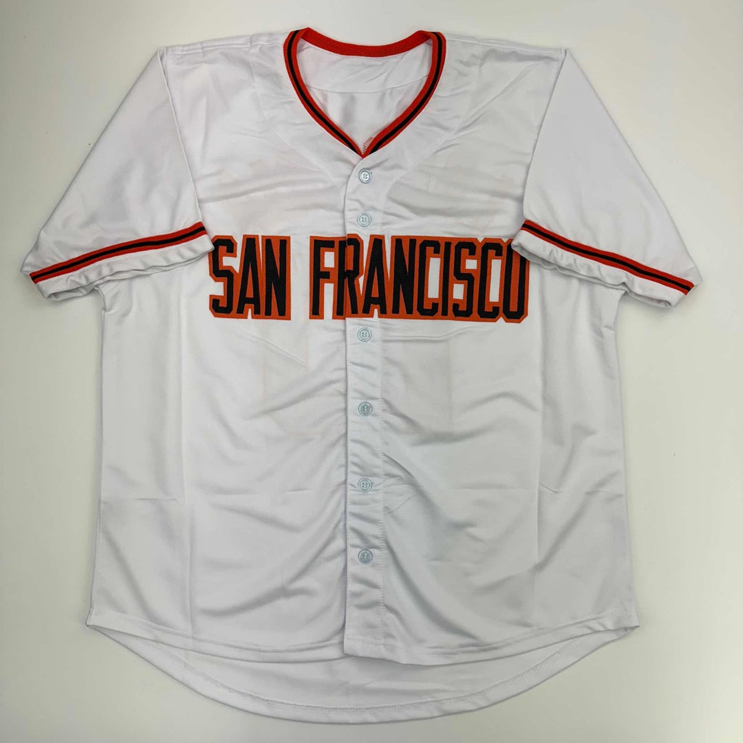Autographed/Signed Evan Longoria San Francisco White Jersey JSA COA