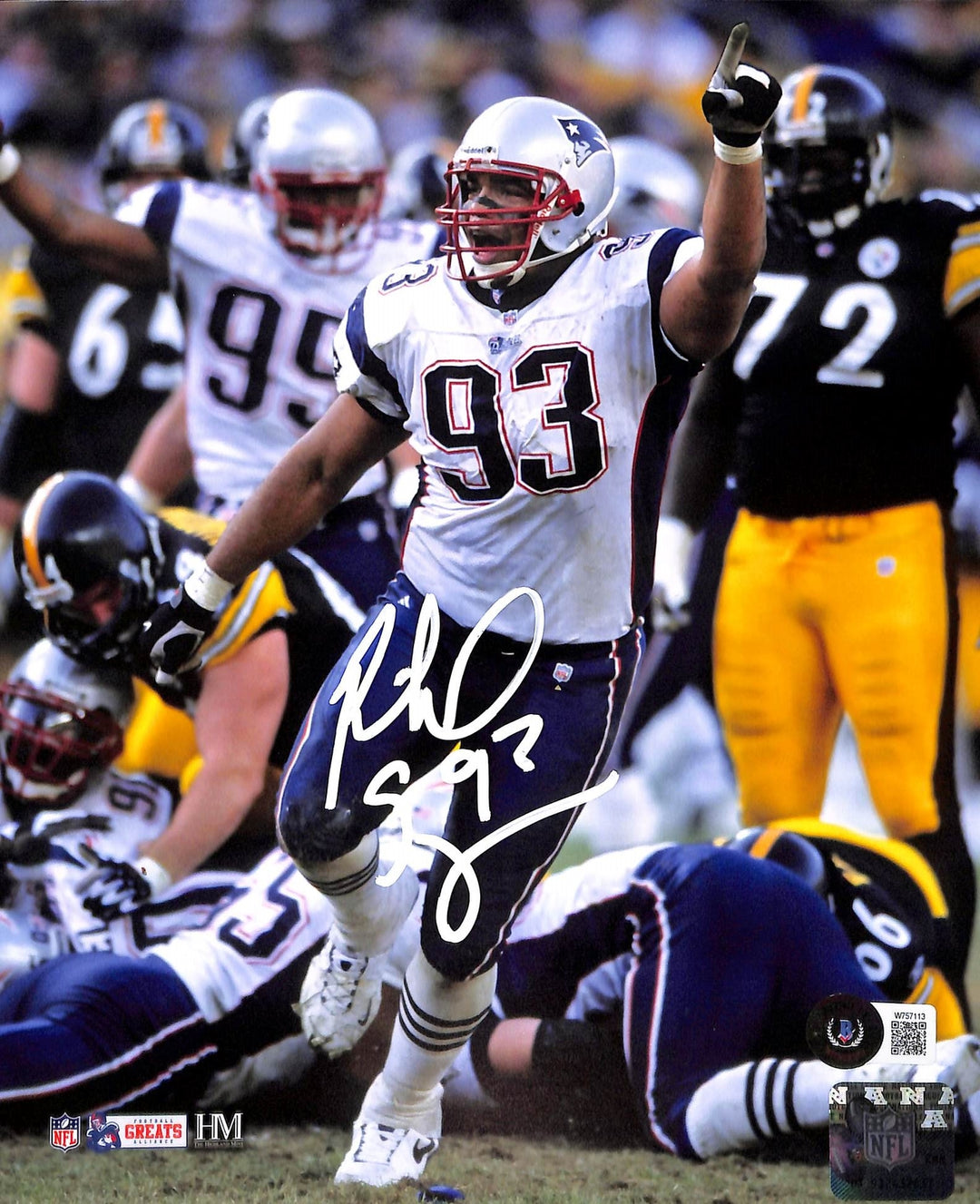 Richard Seymour Signed New England Patriots 8x10 Photo Beckett 42537