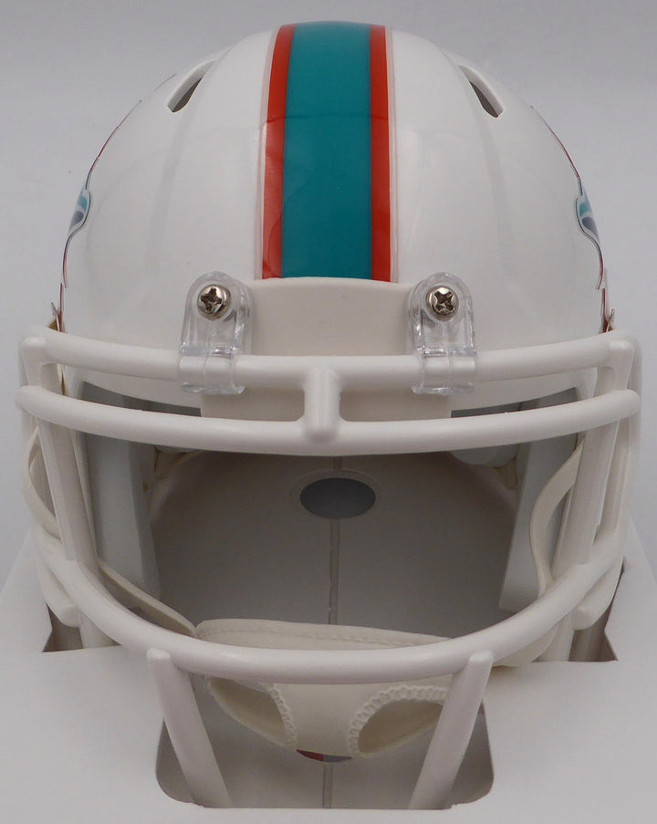 Raheem Mosert Signed White Speed Mini Helmet Miami Dolphins Beckett #1W038670