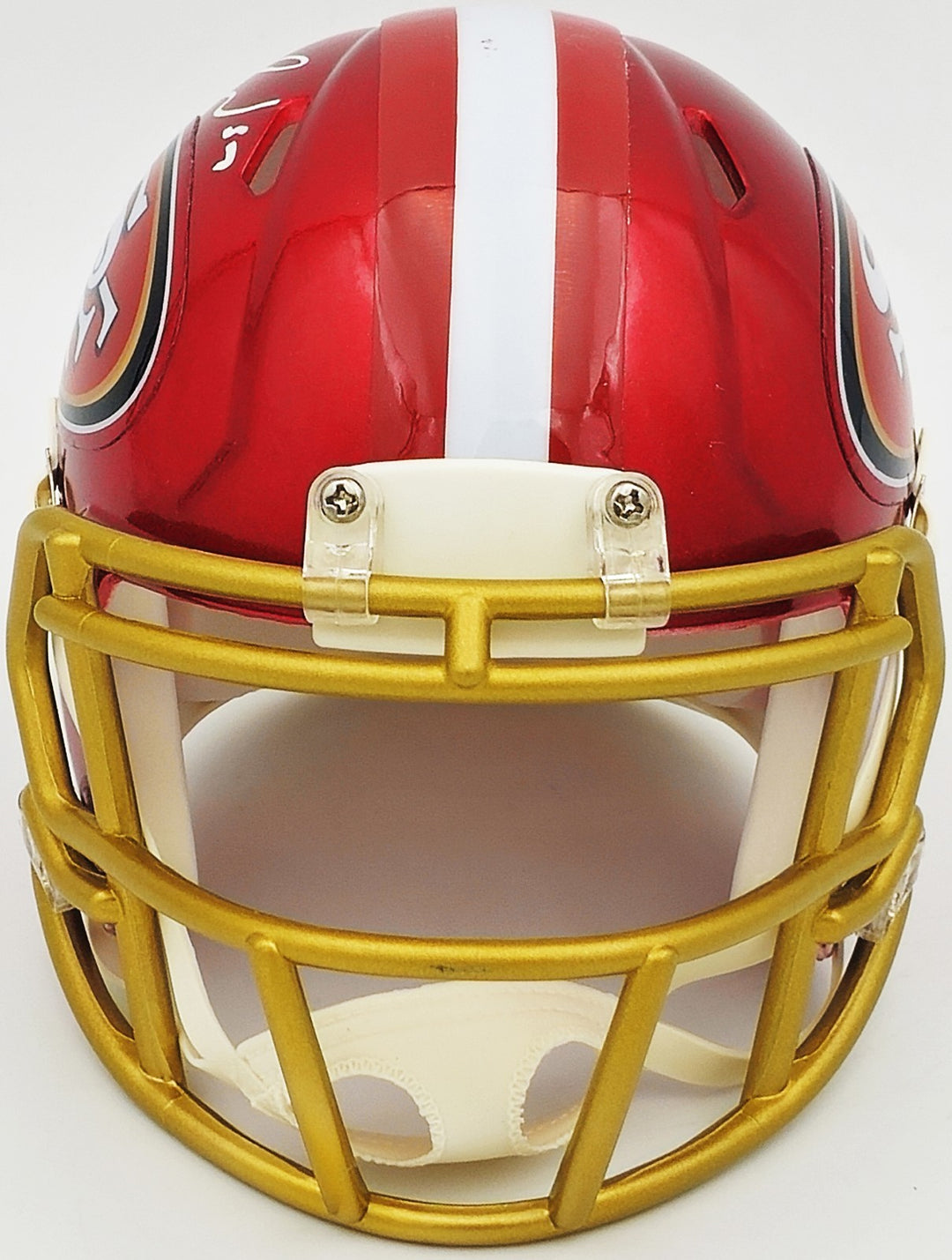 Fred Warner Signed 49ers Flash Red Speed Mini Helmet Beckett Witness