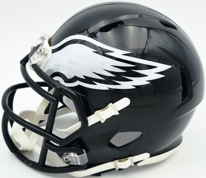 Donovan McNabb Signed Eagles 2022 Alternate Black Mini Helmet Beckett Witness