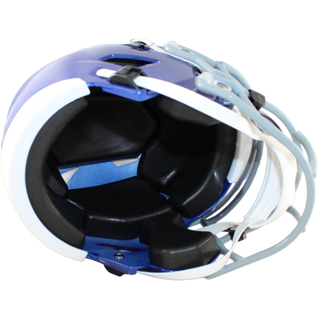 Phil Simms Autographed New York Giants Mid-Size Midi Helmet Beckett WIT 58522